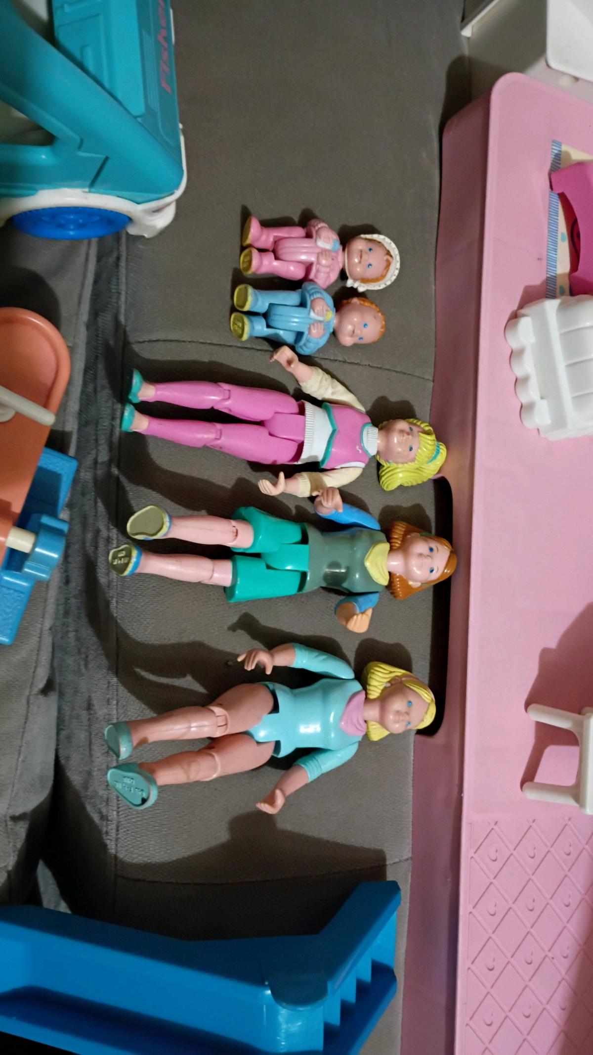 vintage dollhouse with accessories