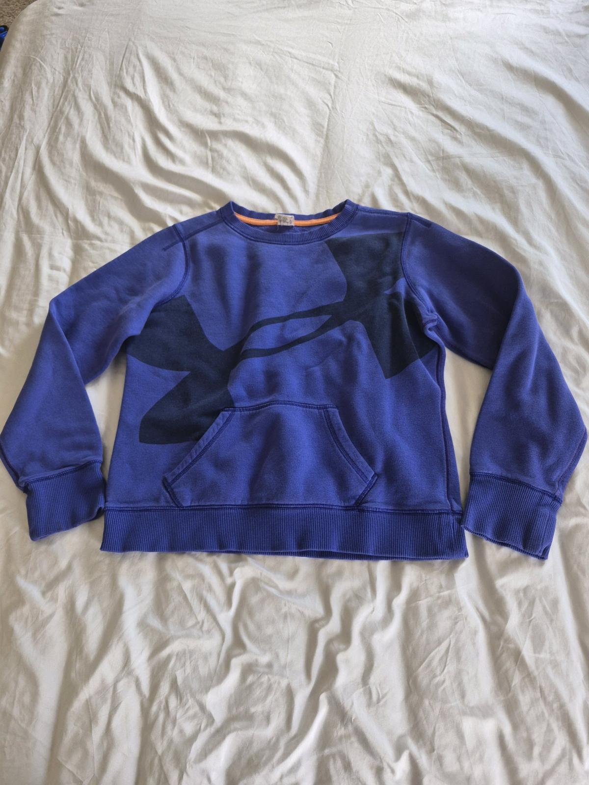 Under Armour Youth LG Blue Crewneck Sweatshirt Big Logo