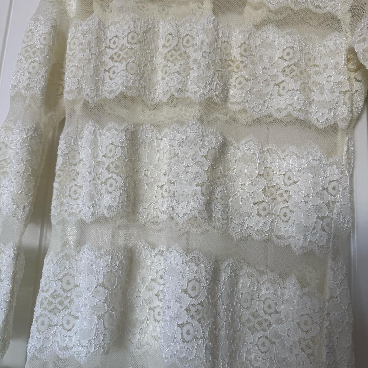 Romantic VintageInspired Ivory Lace HighNeck Blouse Sheet - Los Angeles, California - FleaMarketBay