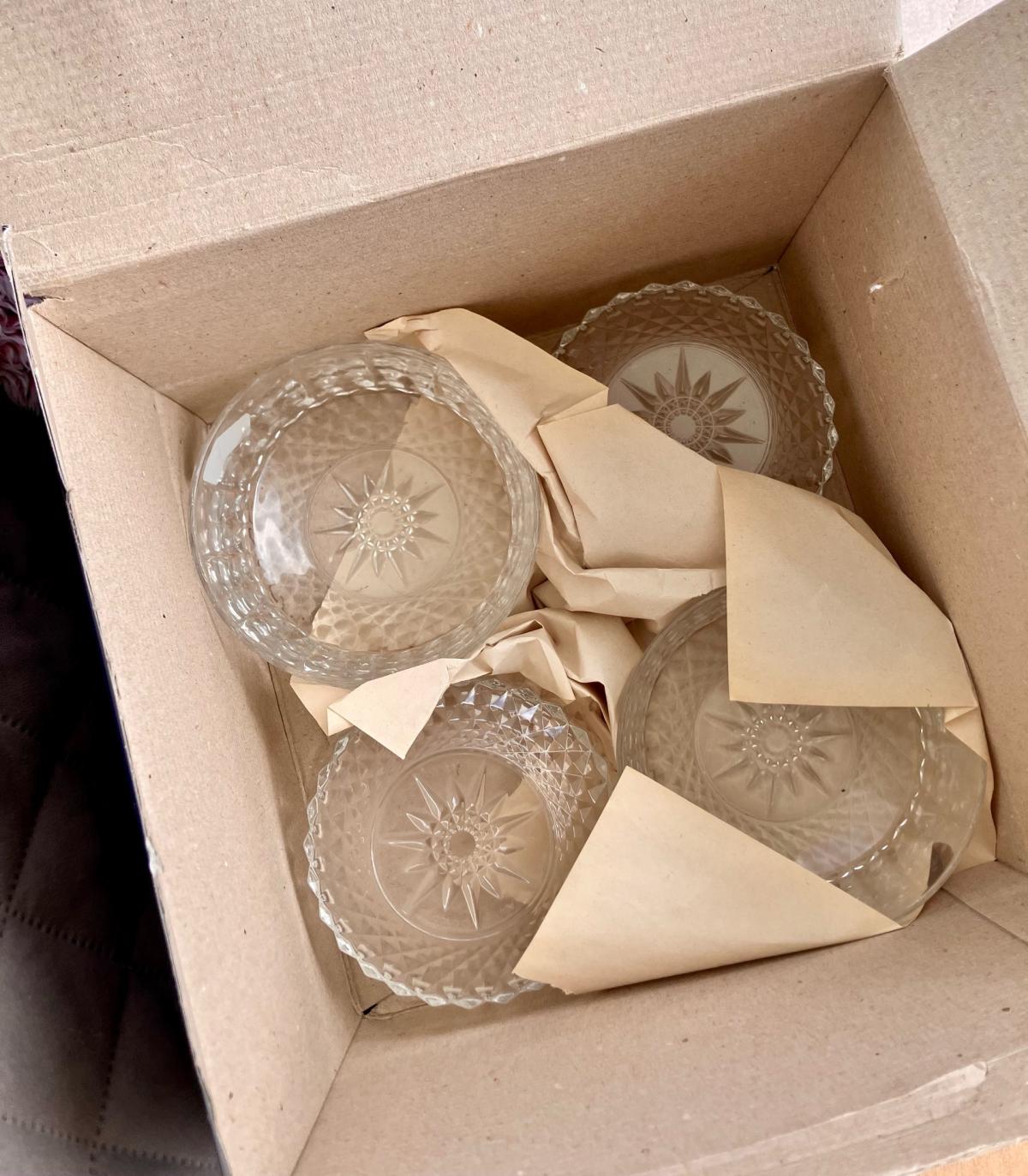 VINTAGE ORIGINAL BOX Cavalier Arcoroc Crystal 7 piece Bowls - Arvada, Colorado - FleaMarketBay