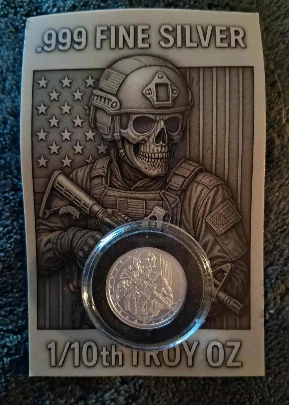 1 10th troy ounce silver round - Philadelphia, Pennsylvania