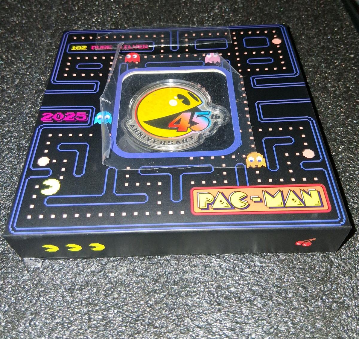 1 ounce silver 2025 PacMan 45th Anniversary coin - Philadelphia, Pennsylvania