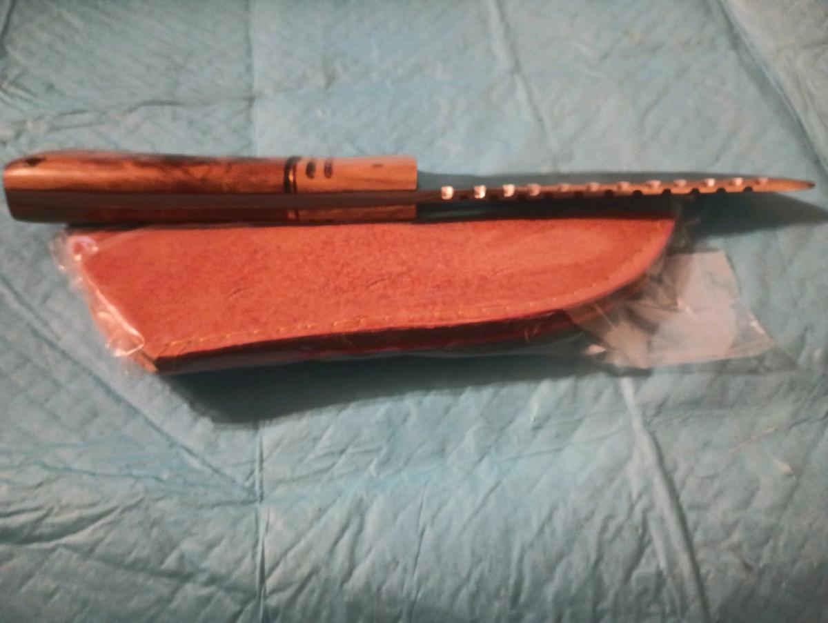 11in knife with leather sheath - Staunton, Virginia - FleaMarketBay