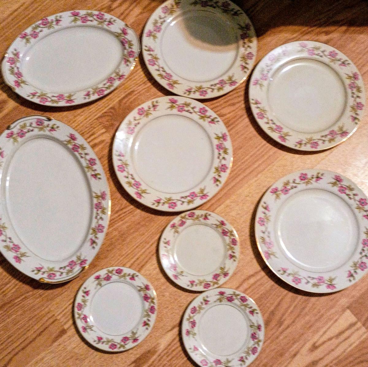 vintage valmont china set of 9