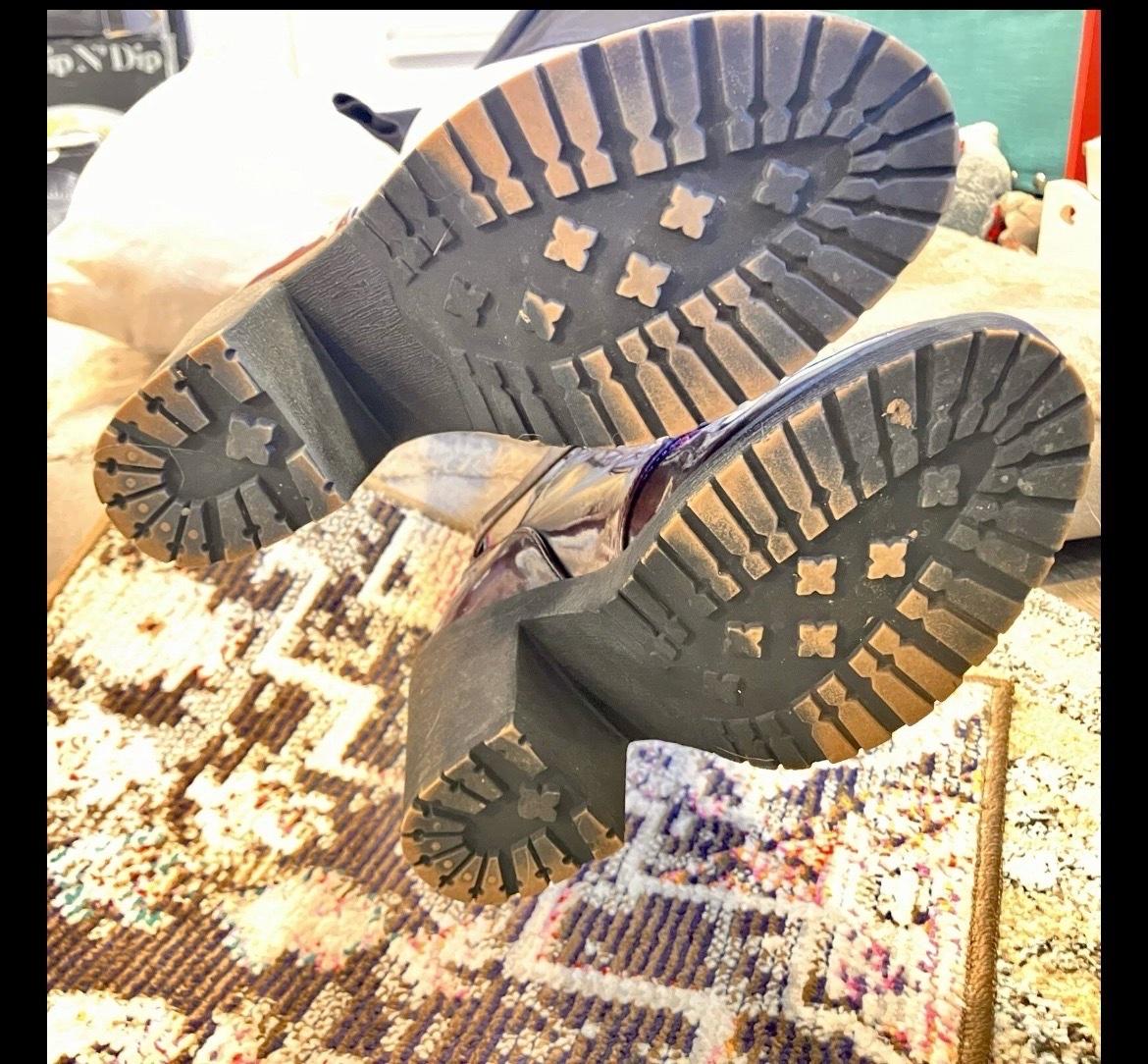 London Rebel Deep Purple Womens Size 8 Lace Up Ankle Boots - Arvada, Colorado - FleaMarketBay