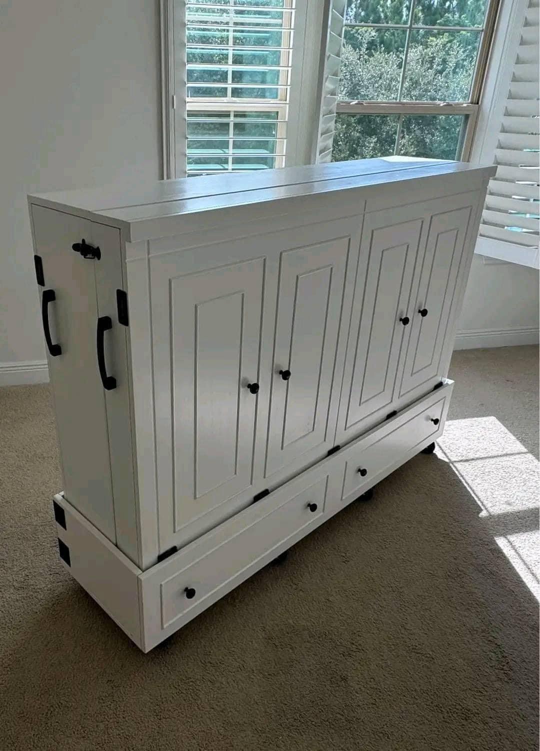 Caribou Murphy Bed  Queen Size with Memory Foam Mattress - Adamsville, Ohio - FleaMarketBay