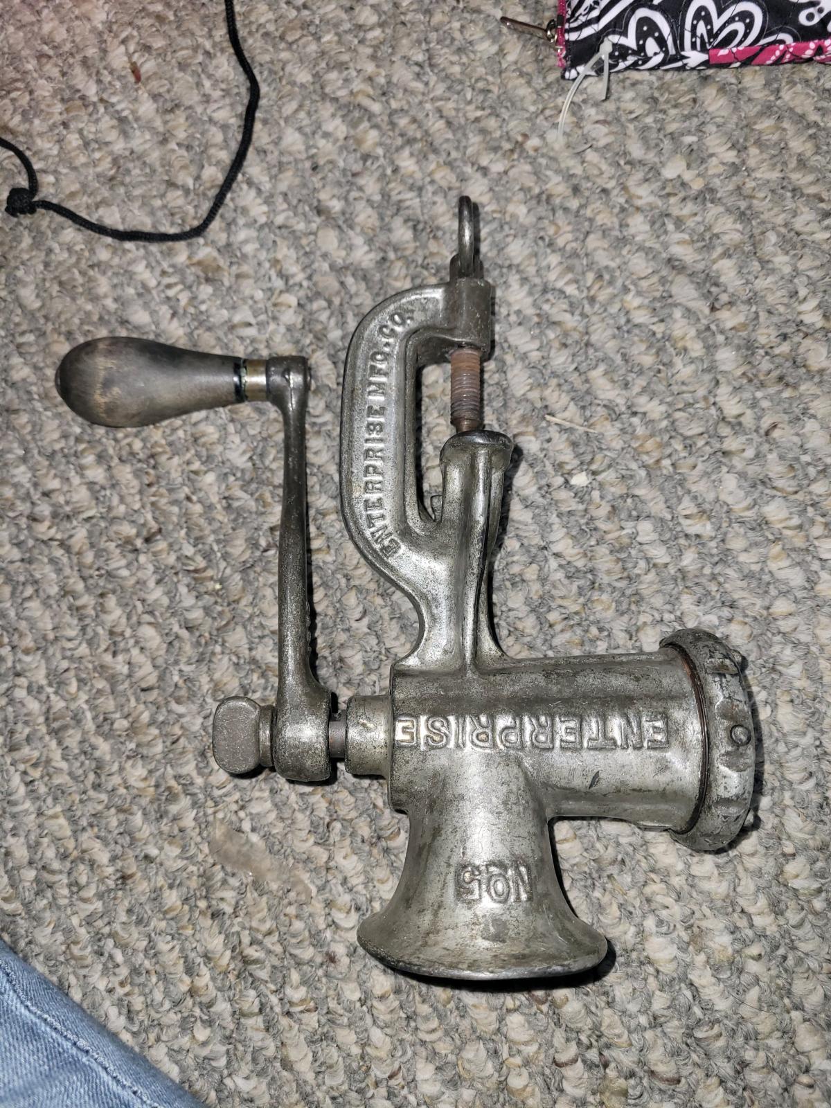 antique meat grinder