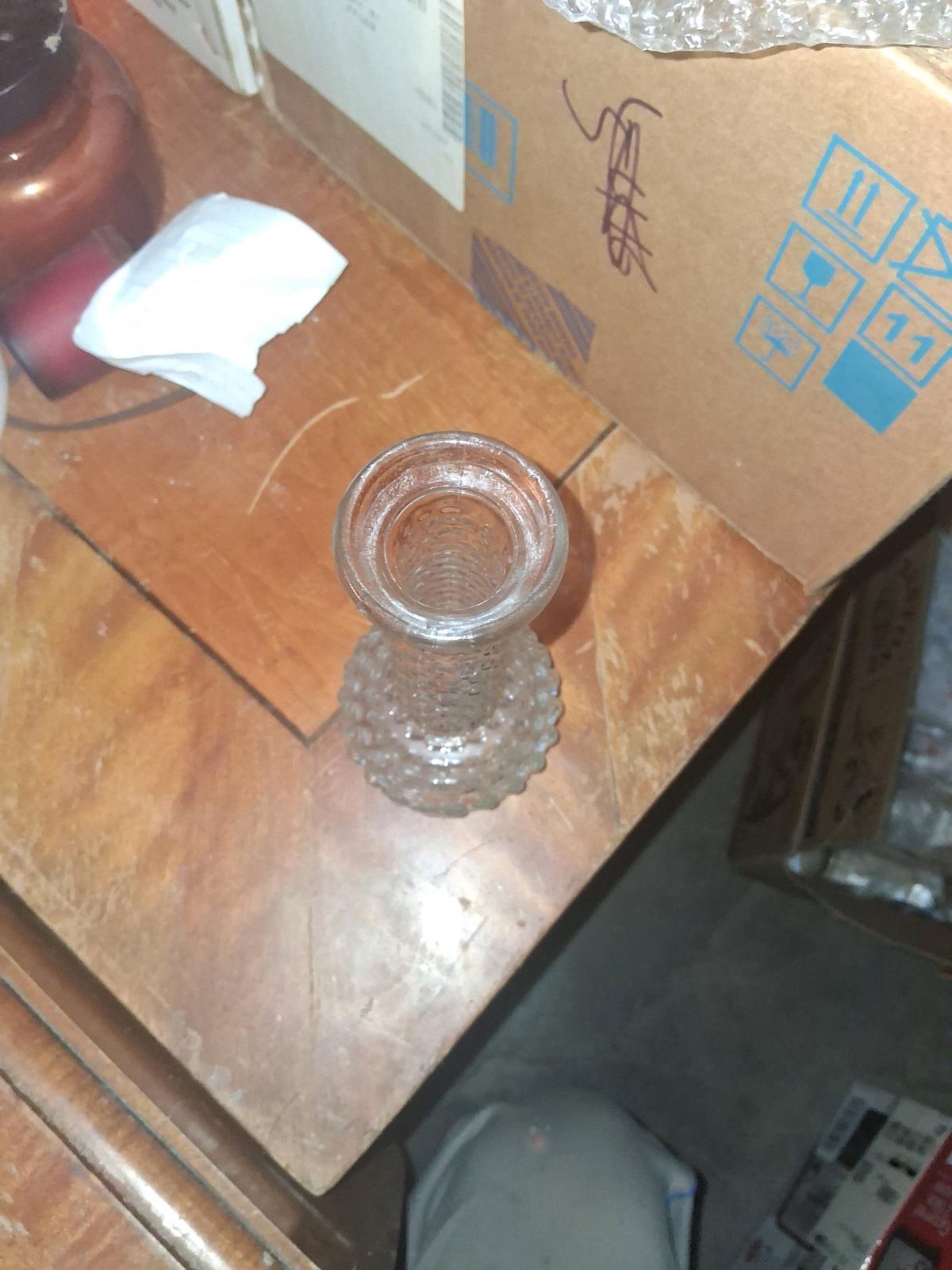 vintage EO Brody clear glass hobnail bud vase 75 inches tall - Kansas City, Missouri - FleaMarketBay