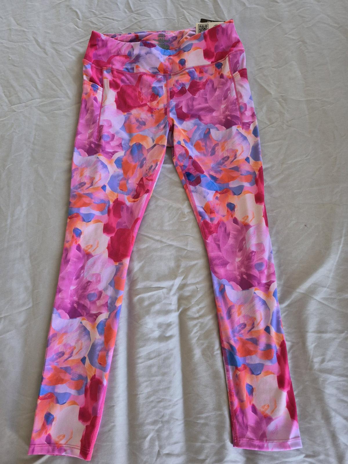 Girls XL 1416 Members Mark Floral Active Leggings NWT Pocket - Winston Salem, North Carolina
