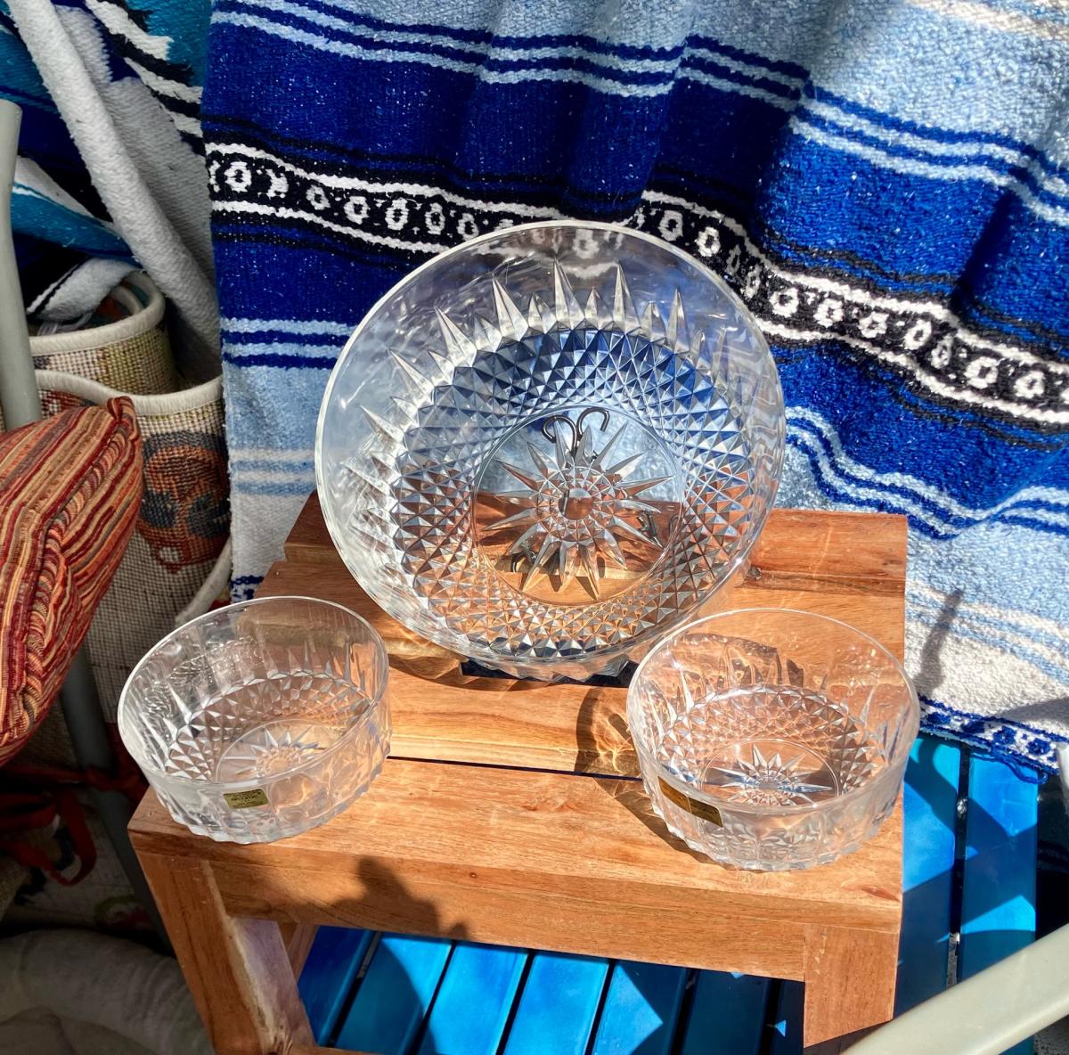 VINTAGE ORIGINAL BOX Cavalier Arcoroc Crystal 7 piece Bowls - Arvada, Colorado - FleaMarketBay