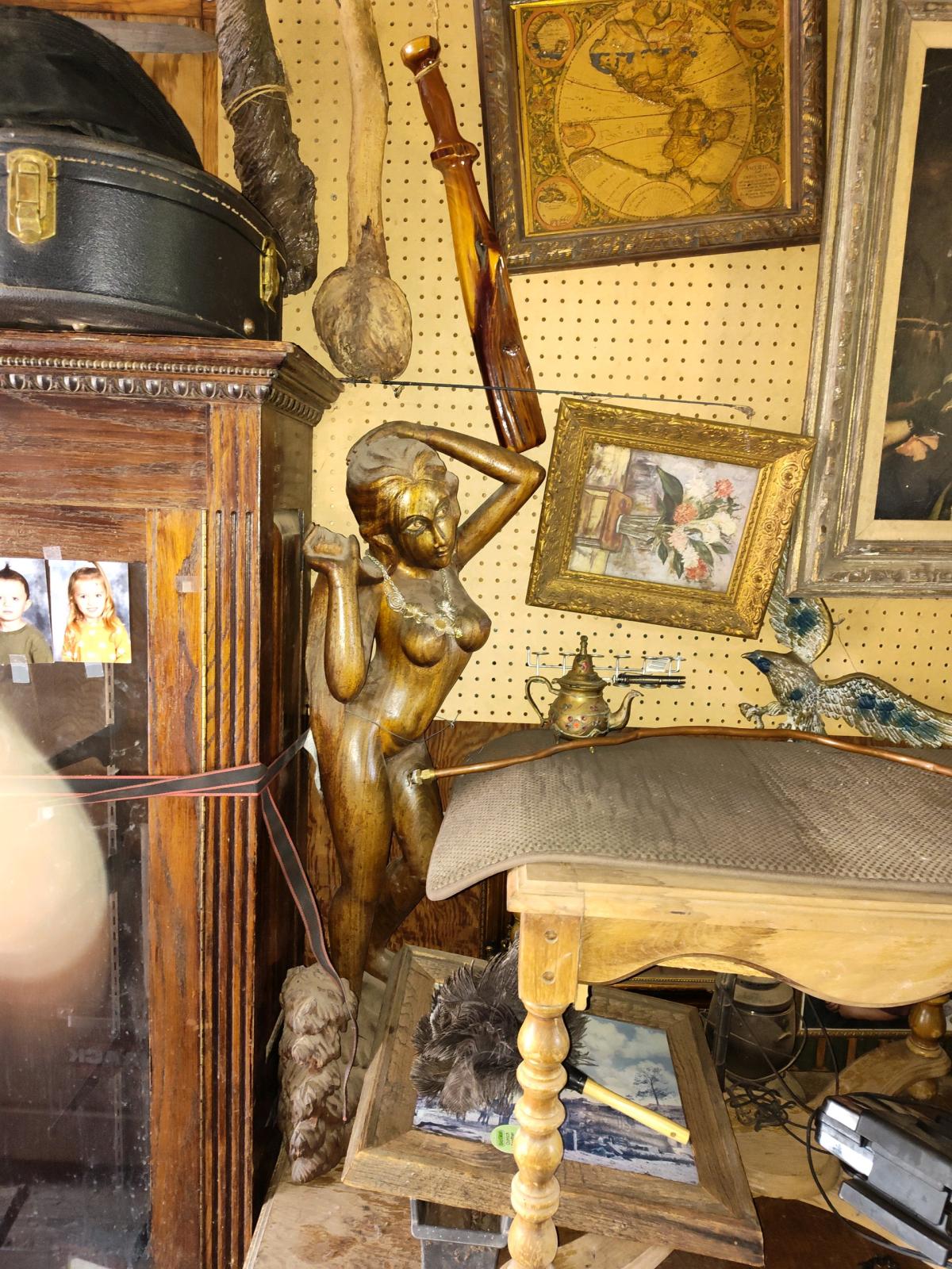 wood statues - Anderson, California - FleaMarketBay