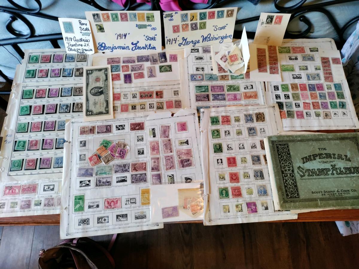 late 1800 stamps from all over from old album alot of usa