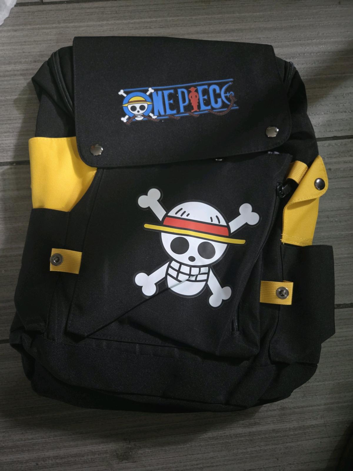 Anime One Piece Large Canvas BackpackHeight is 16 inches and