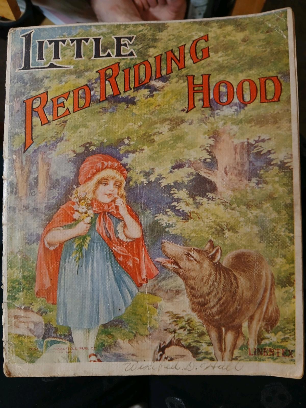 1919 little red riding hood vintage book