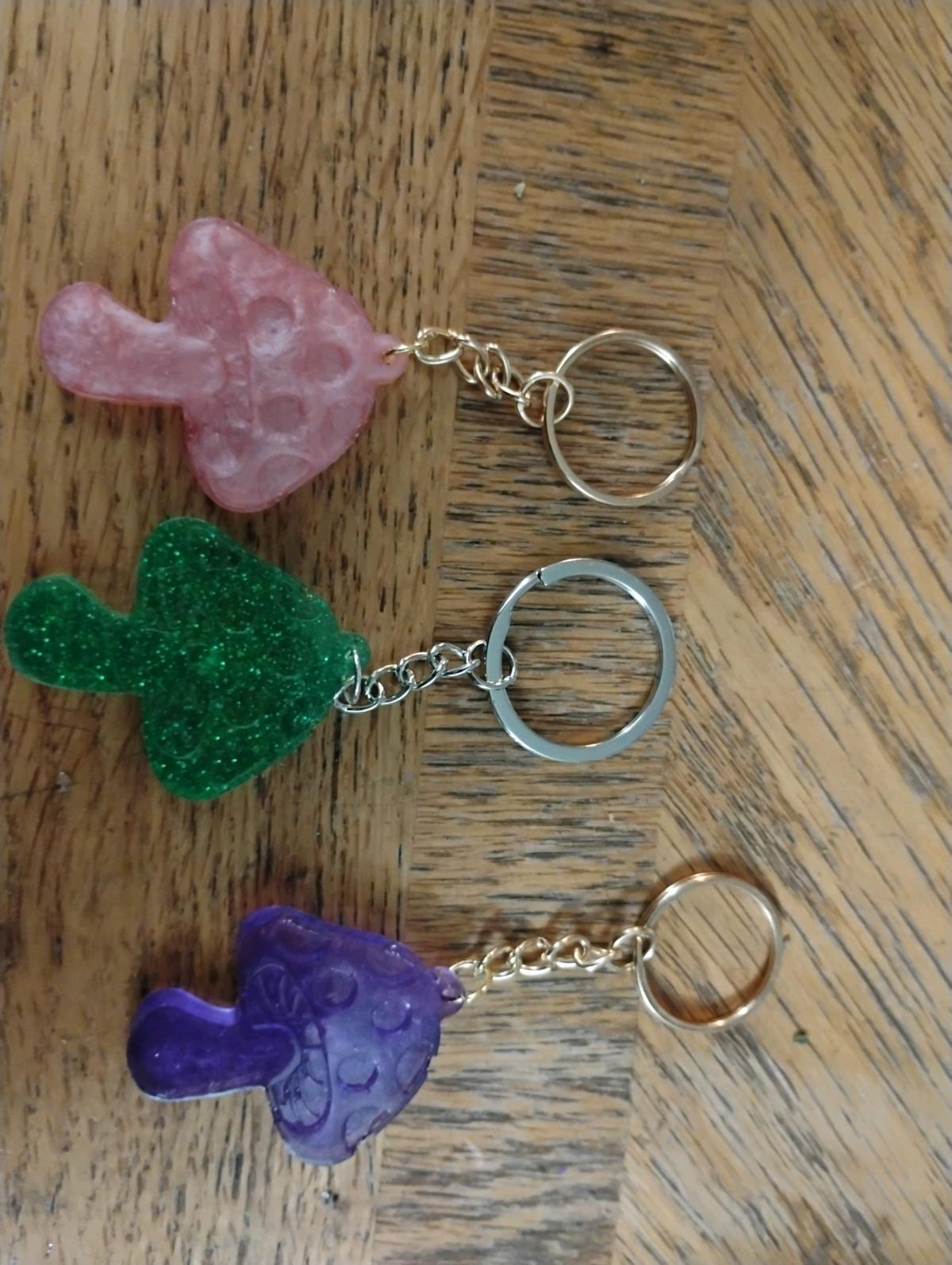 mushroom keychains