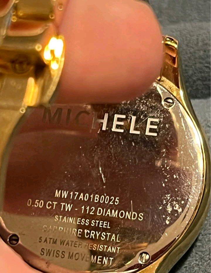 Michele Jetway Diamond and mother of Pearl Gold tone Womens - Adams, New York - FleaMarketBay