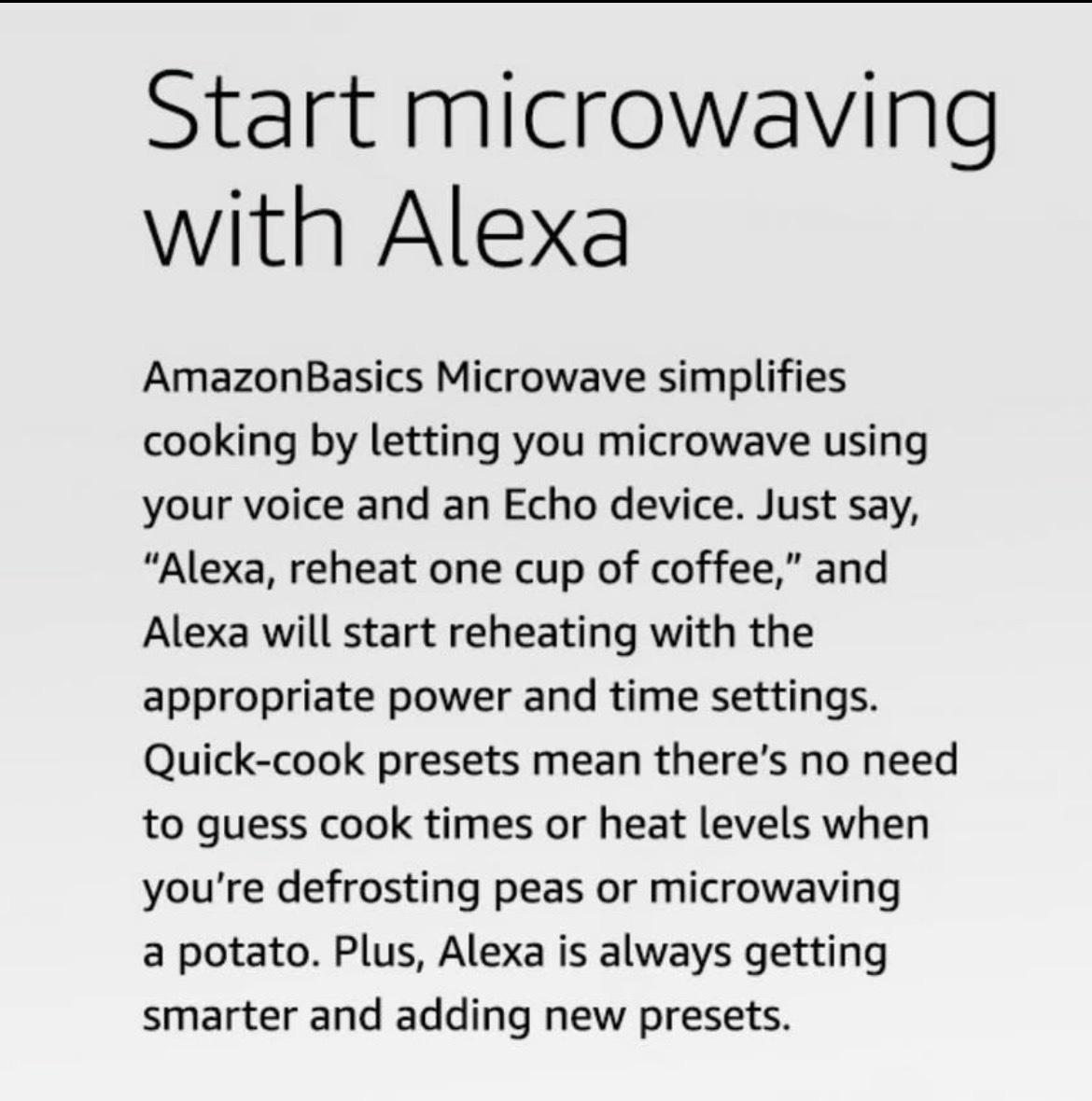 Voice Controlled Microwave ASK ALEXA - Norwood, Massachusetts - FleaMarketBay