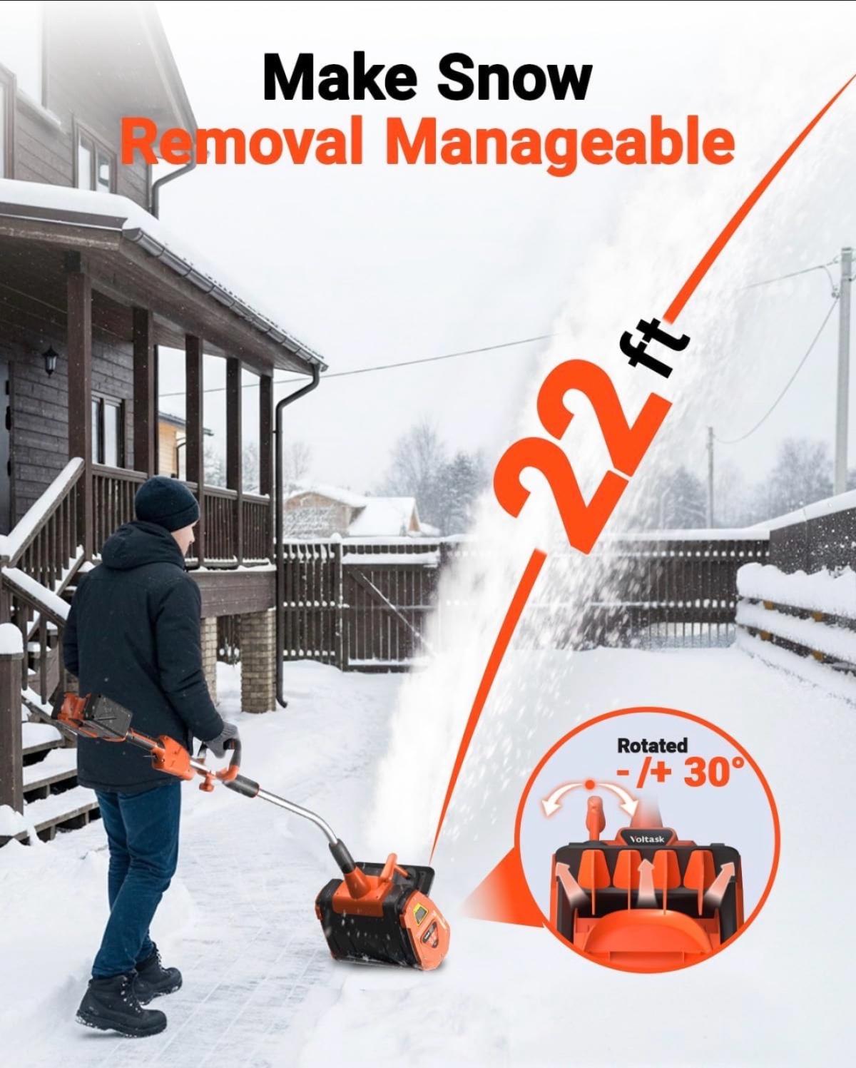 VOLTASK Cordless Snow Shovel - Columbus, Ohio - FleaMarketBay
