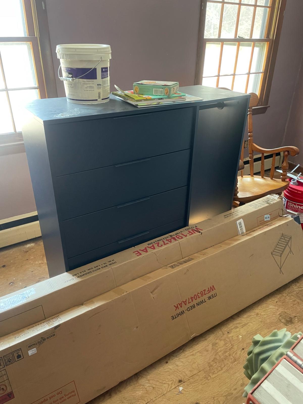 dresser with coat hanger