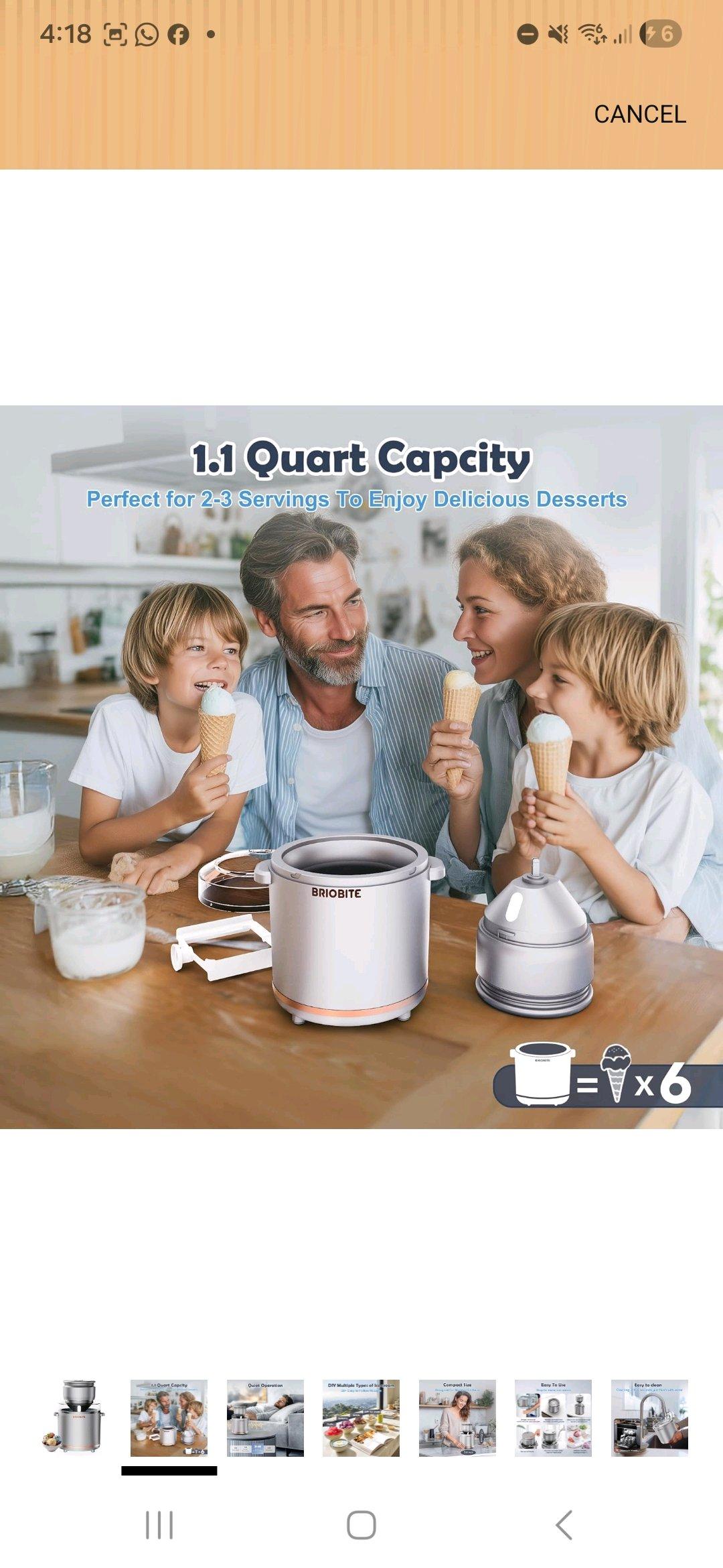 11 Quart Ice Cream Maker  Electric Ice Cream Machine for Gel - Tampa, Florida - FleaMarketBay