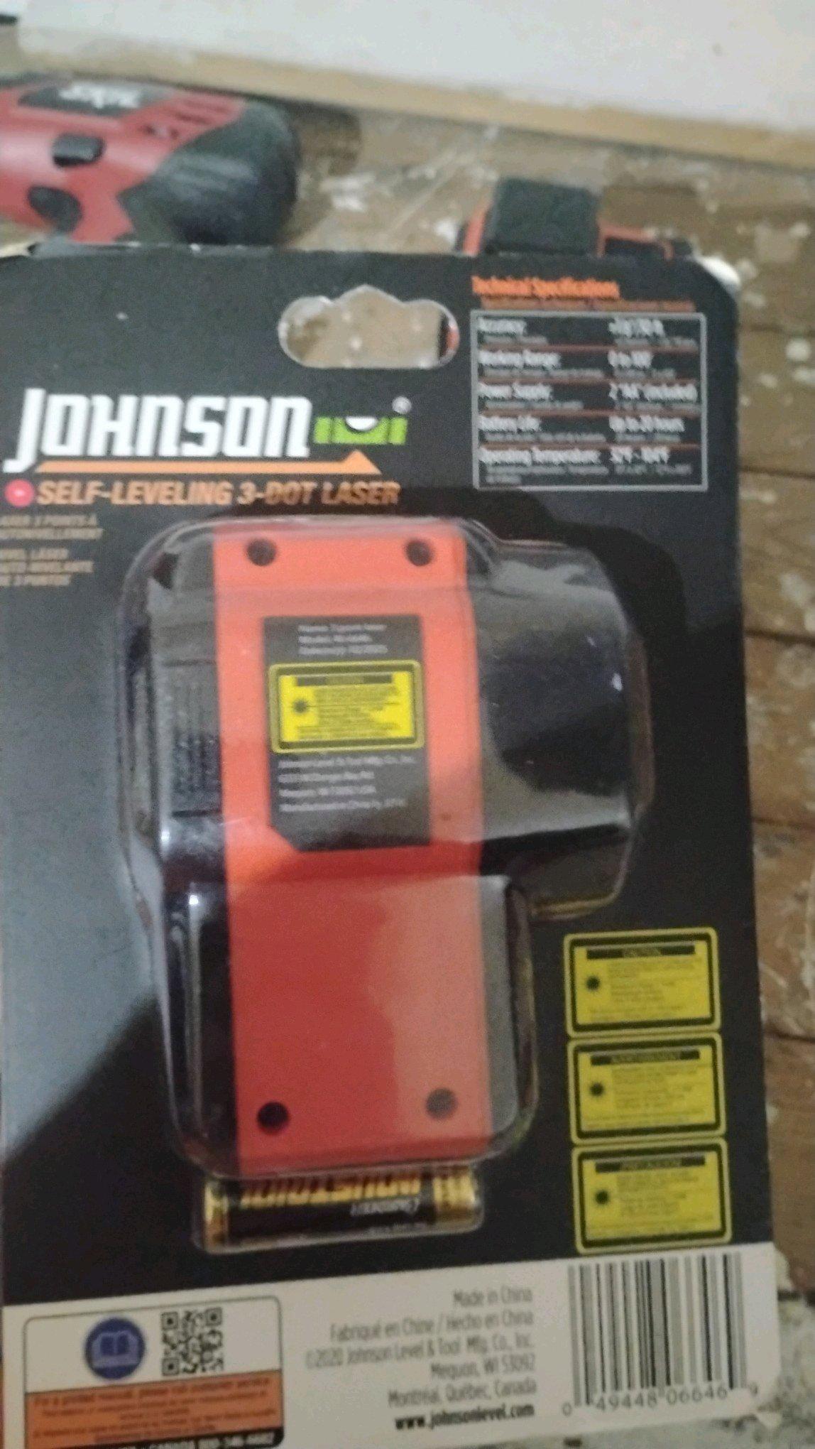 Johnsons self leveling3dot laser 360 degree line laser