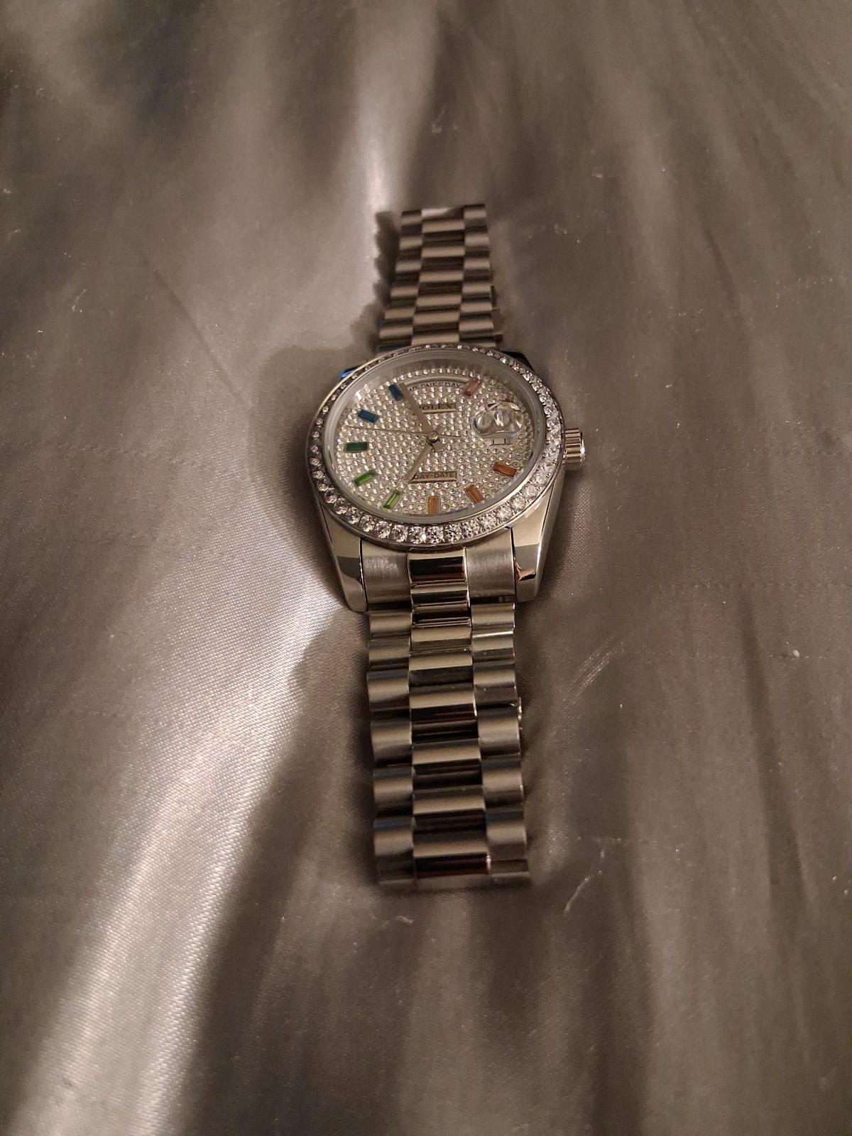 Rainbow Presidential Day Date Mens Watch - Buffalo, New York