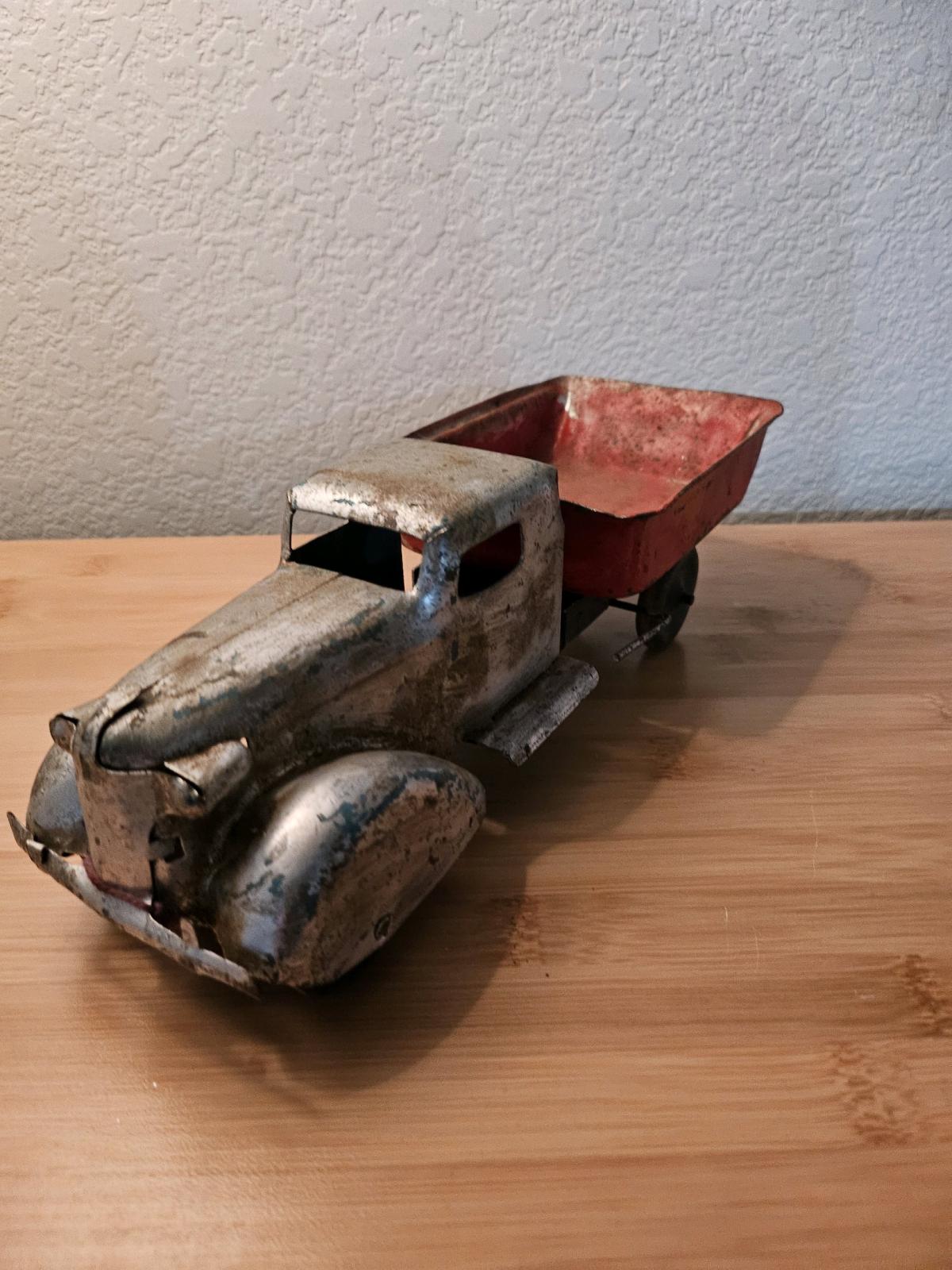 Vintage Pressed Steel Toy Dump Truck