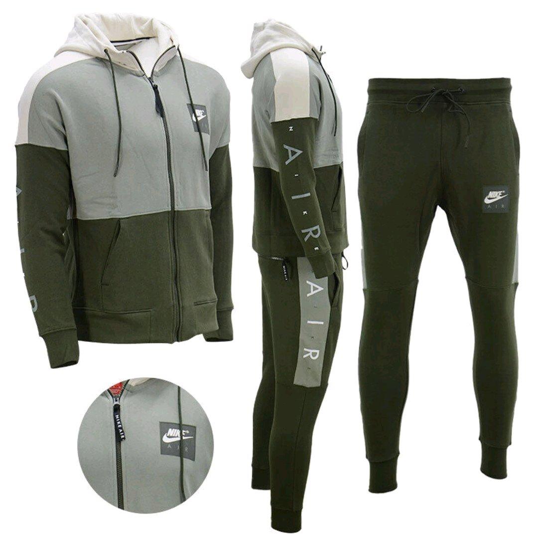 Nike Air Mens Green Fleece Tracksuit
