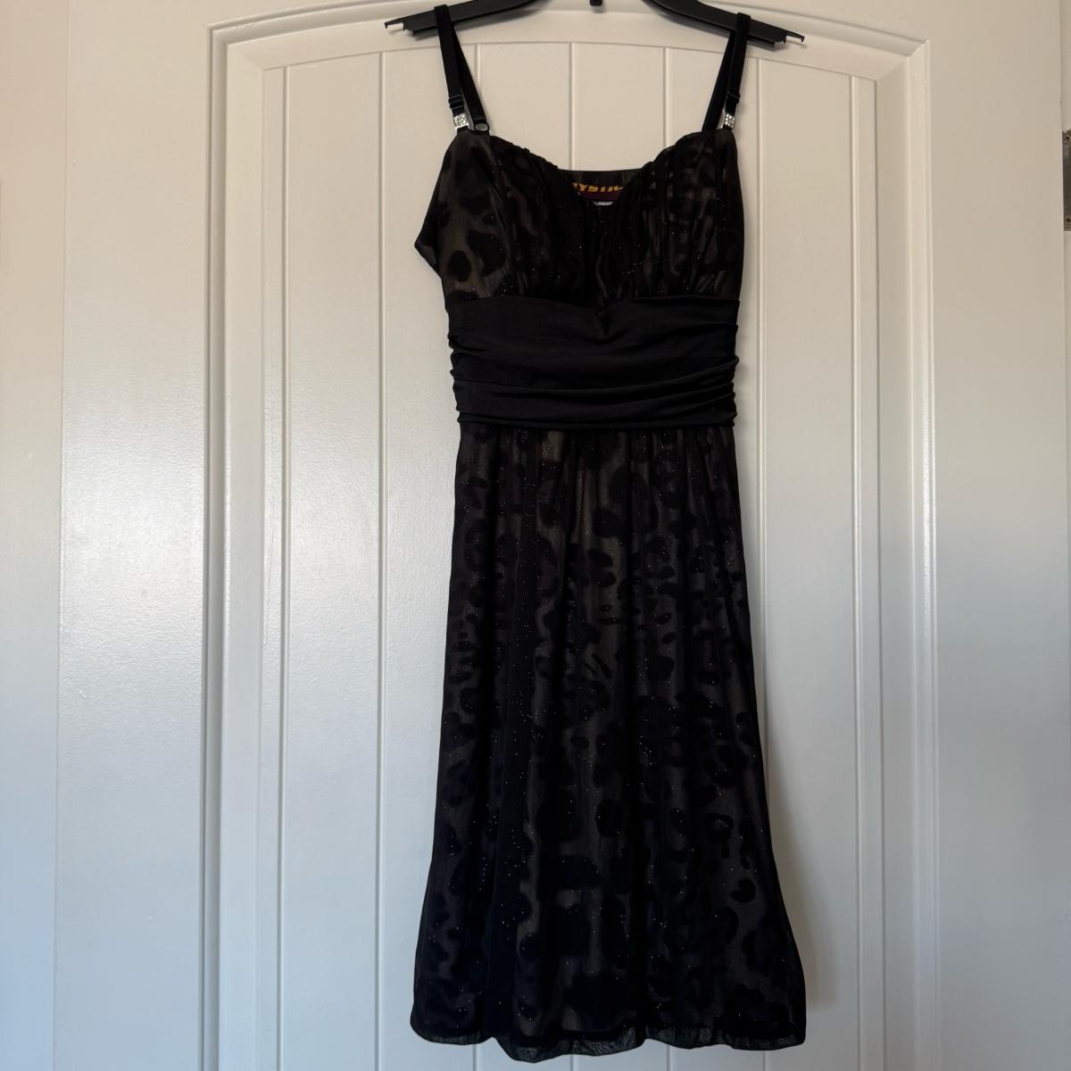 Elegant Black Sparkle Chiffon Evening Dress - Los Angeles, California