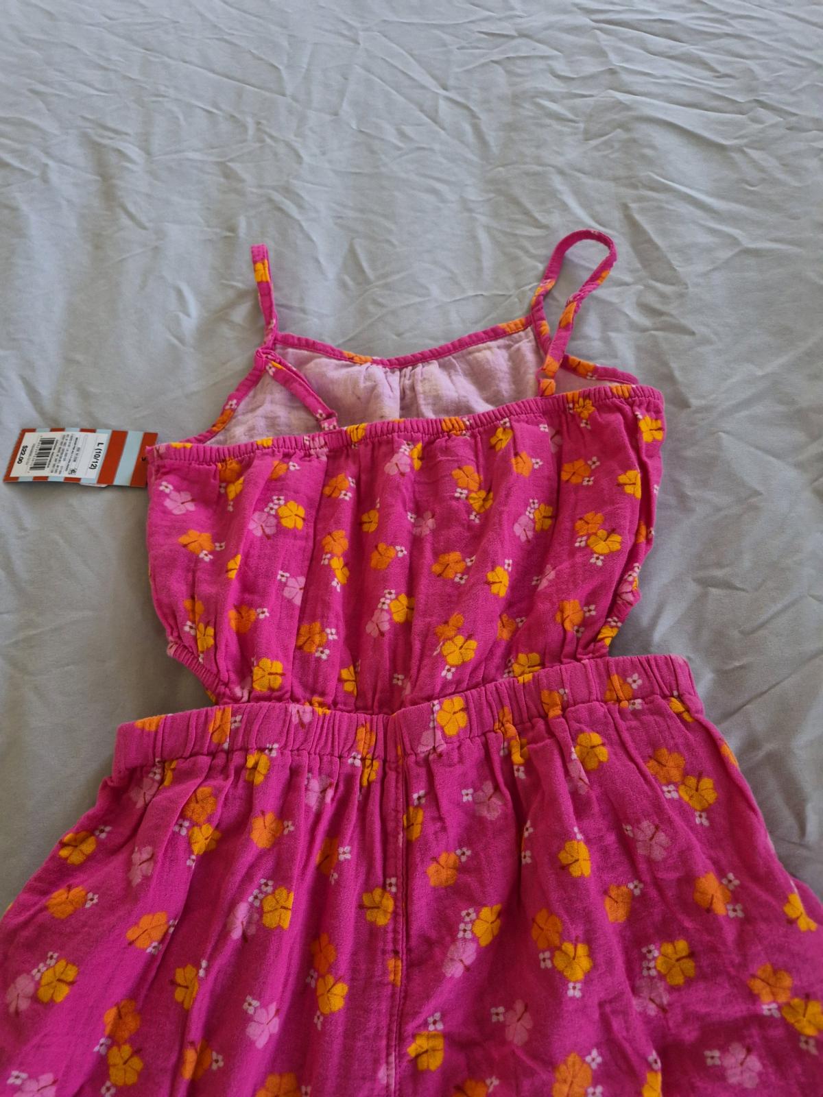 Girls Cat Jack Pink Floral Jumpsuit Size L 1012 NWT Pockets - Winston Salem, North Carolina - FleaMarketBay