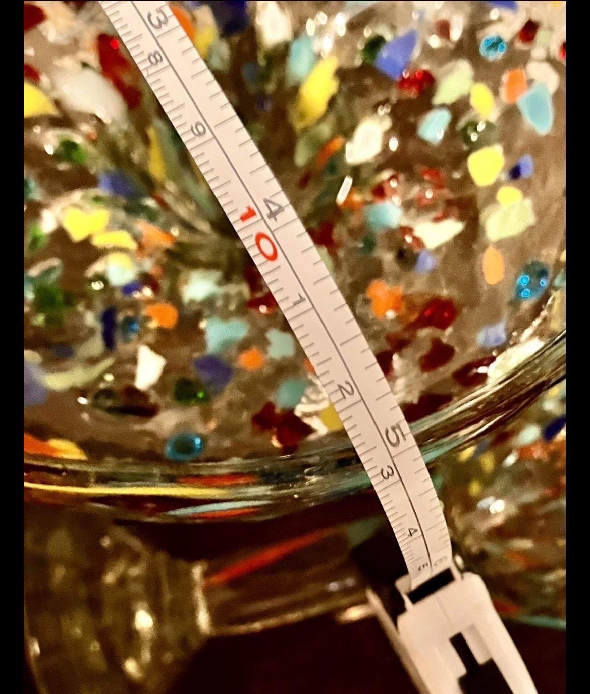 Mexican Hand Blown Margarita Glasses Confetti Set of 2 - Arvada, Colorado - FleaMarketBay