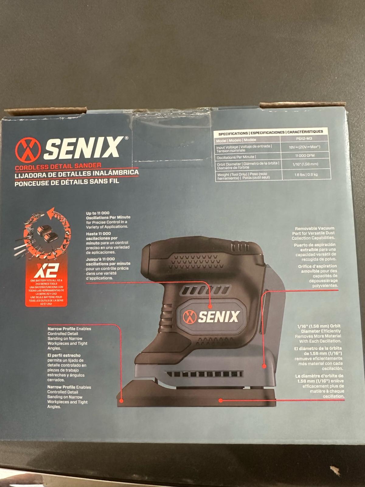 Senix sander cordless tool only Brand New - La Vergne, Tennessee - FleaMarketBay