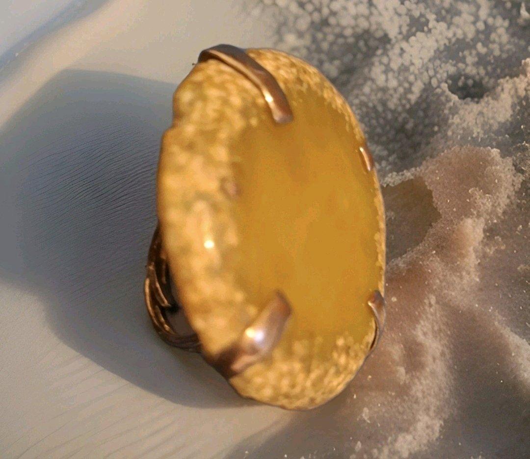 Yellow Agate Stone Promotes SelfConfidence Sterling Silver R - Tampa, Florida - FleaMarketBay
