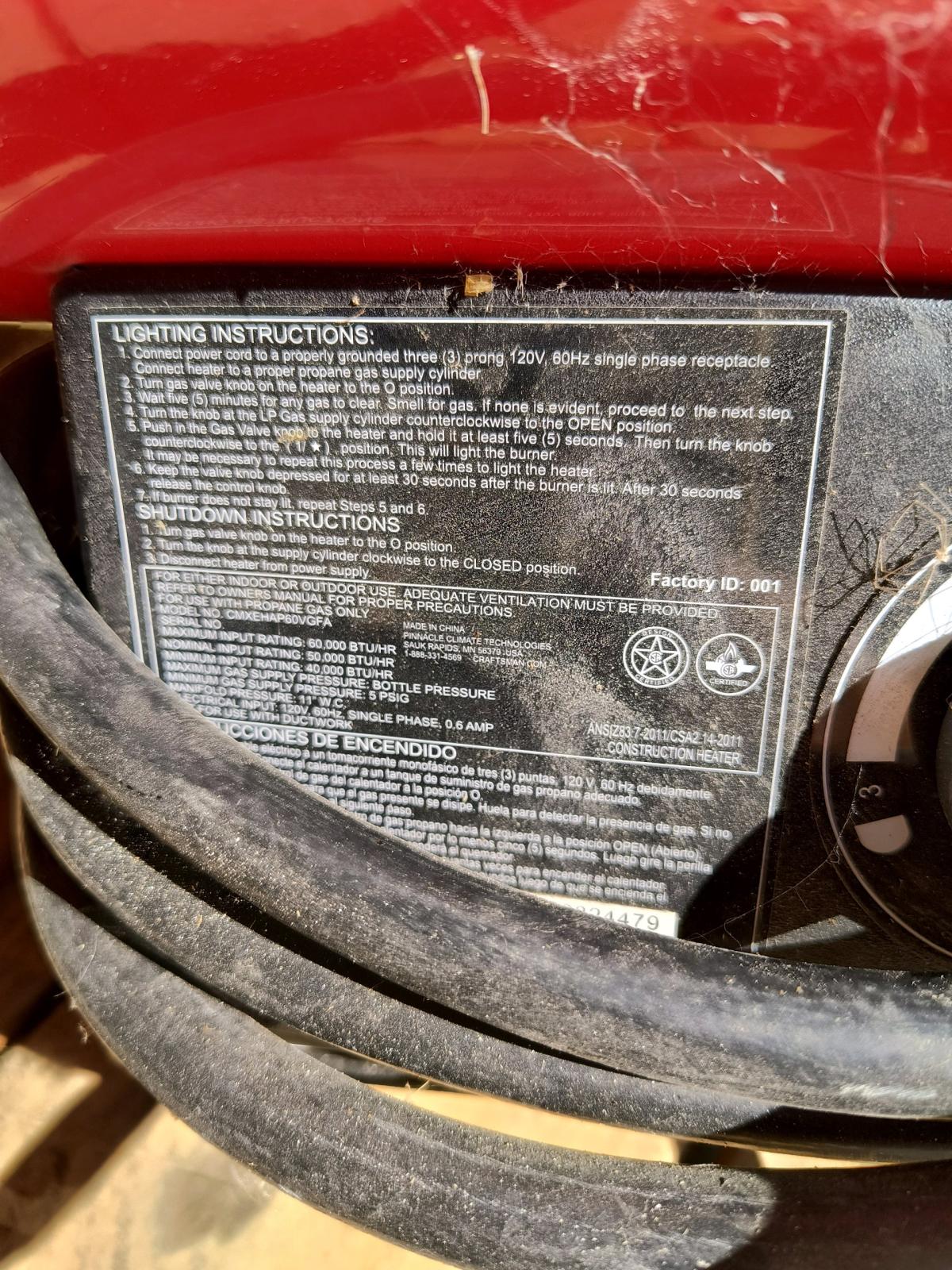 Propane Heater - Warrensburg, Missouri - FleaMarketBay