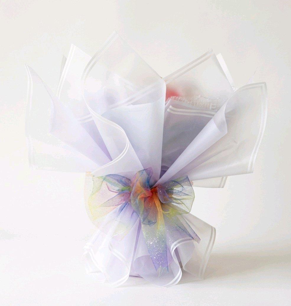 Pink and lavender satin ribbons roses bouquet - Appleton, Wisconsin - FleaMarketBay