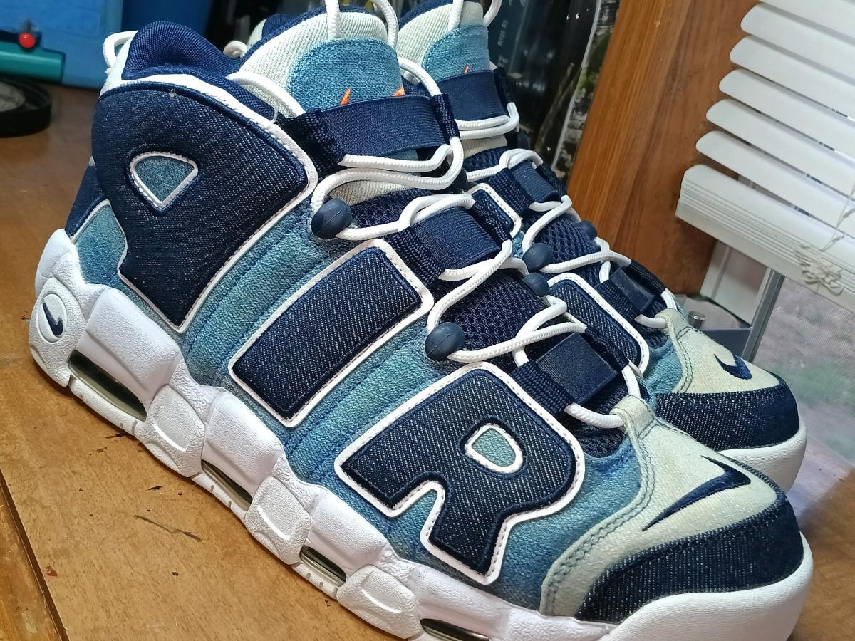 Mens Nike Air more up tempo denim obsidian size 13 - Indianapolis, Indiana - FleaMarketBay
