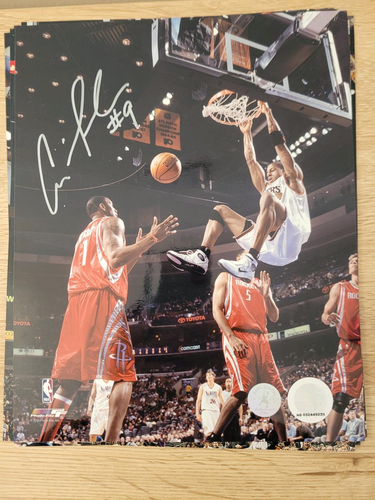 andre iguodala dunk photo autographed