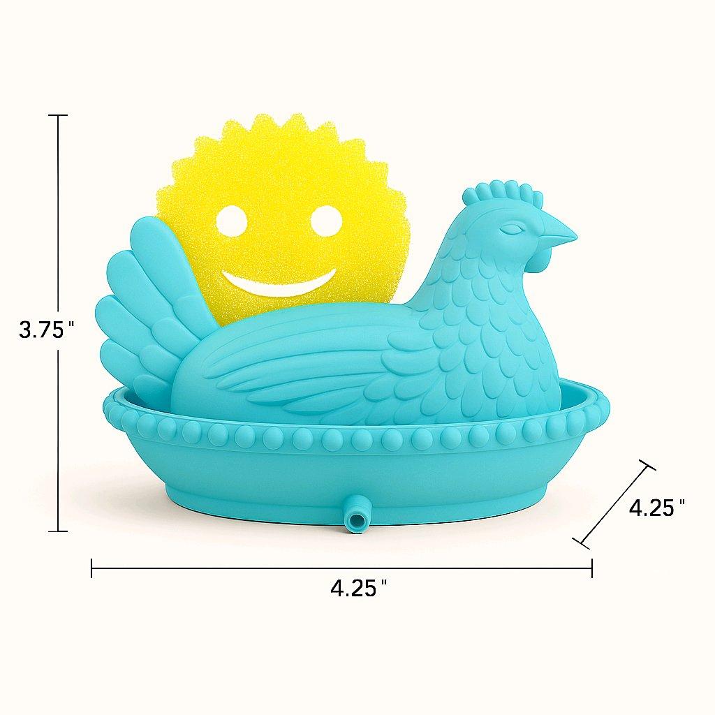 Hen in a Nest Scrub Daddy Holder with Drain  Farmhouse Kitch - Albany, Ohio - FleaMarketBay