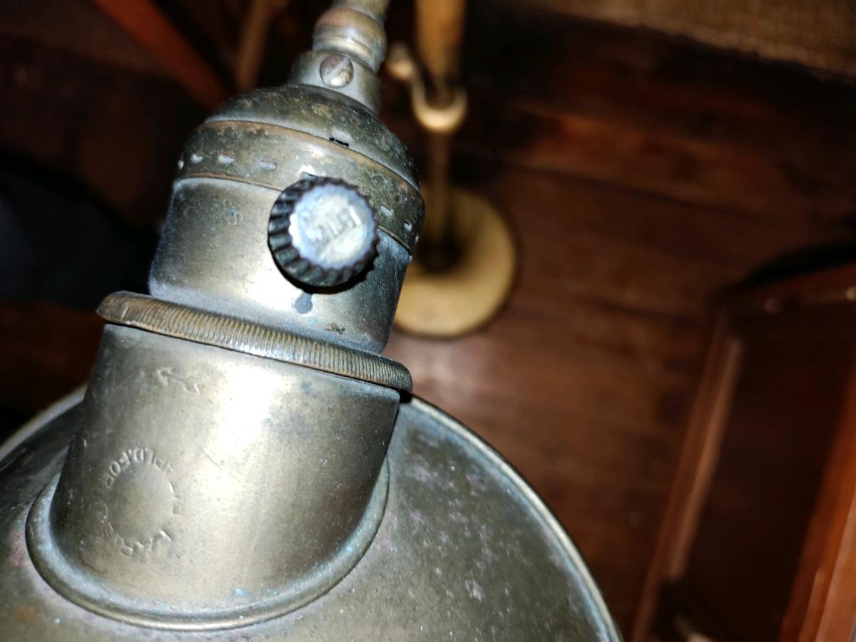 fairies industrial adjustable brass floor lamp - Pittsburgh, Pennsylvania - FleaMarketBay