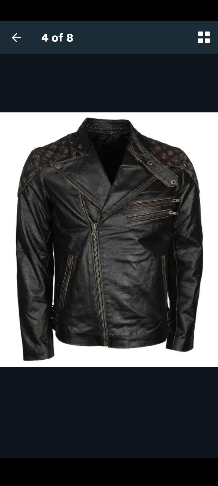 Black Leather Jacket for Men - Alliance, Ohio - FleaMarketBay