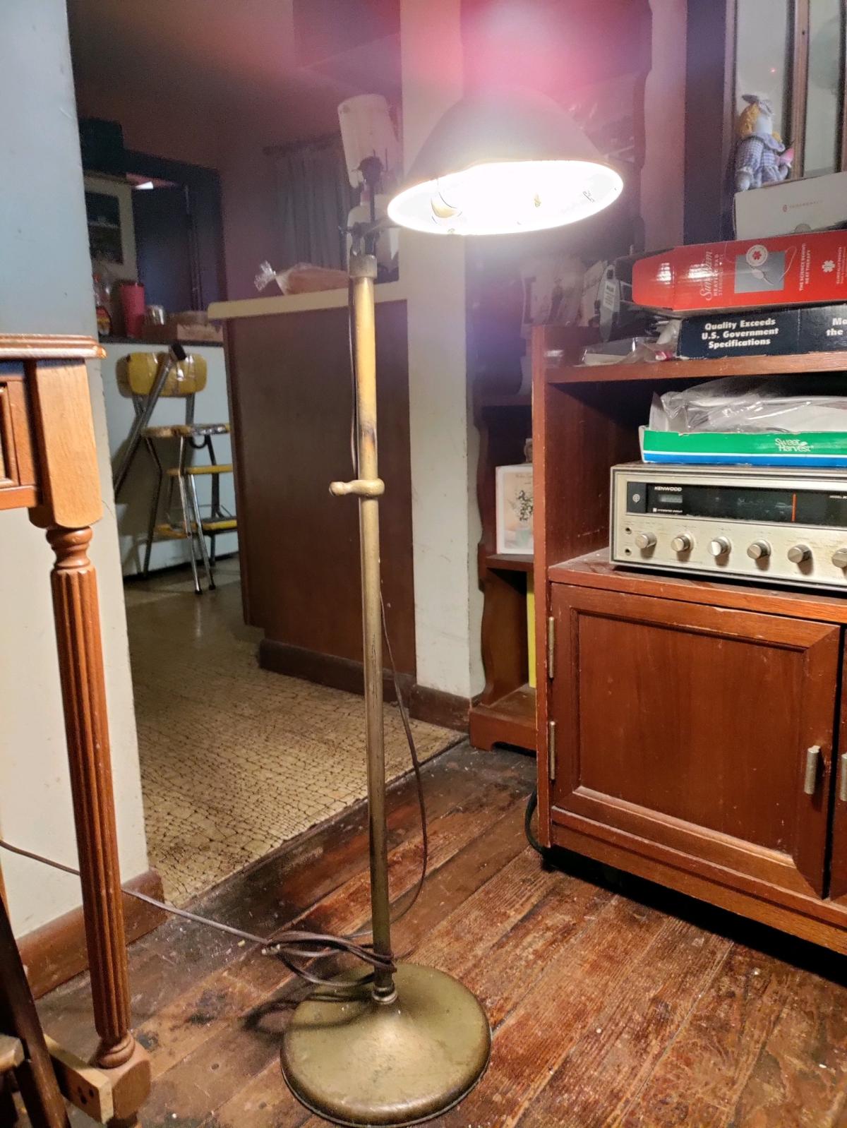 fairies industrial adjustable brass floor lamp - Pittsburgh, Pennsylvania - FleaMarketBay