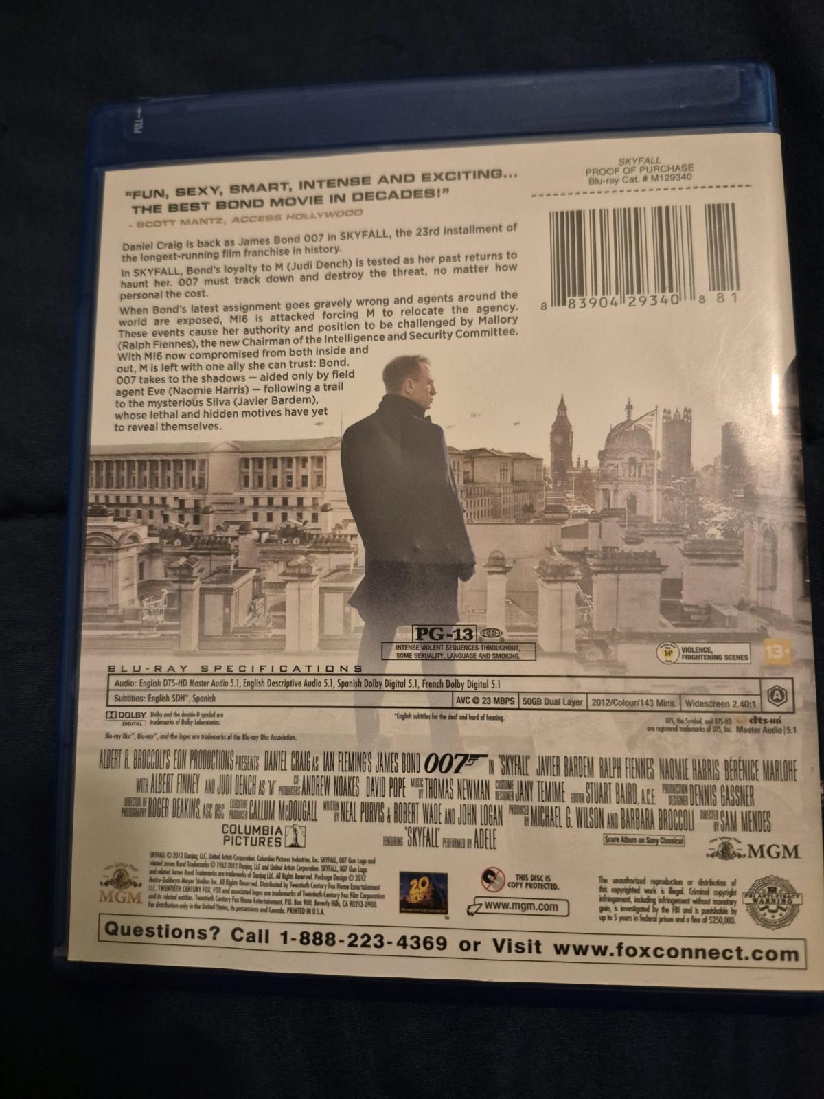 Skyfall James bond Bluray new - Richmond, California - FleaMarketBay