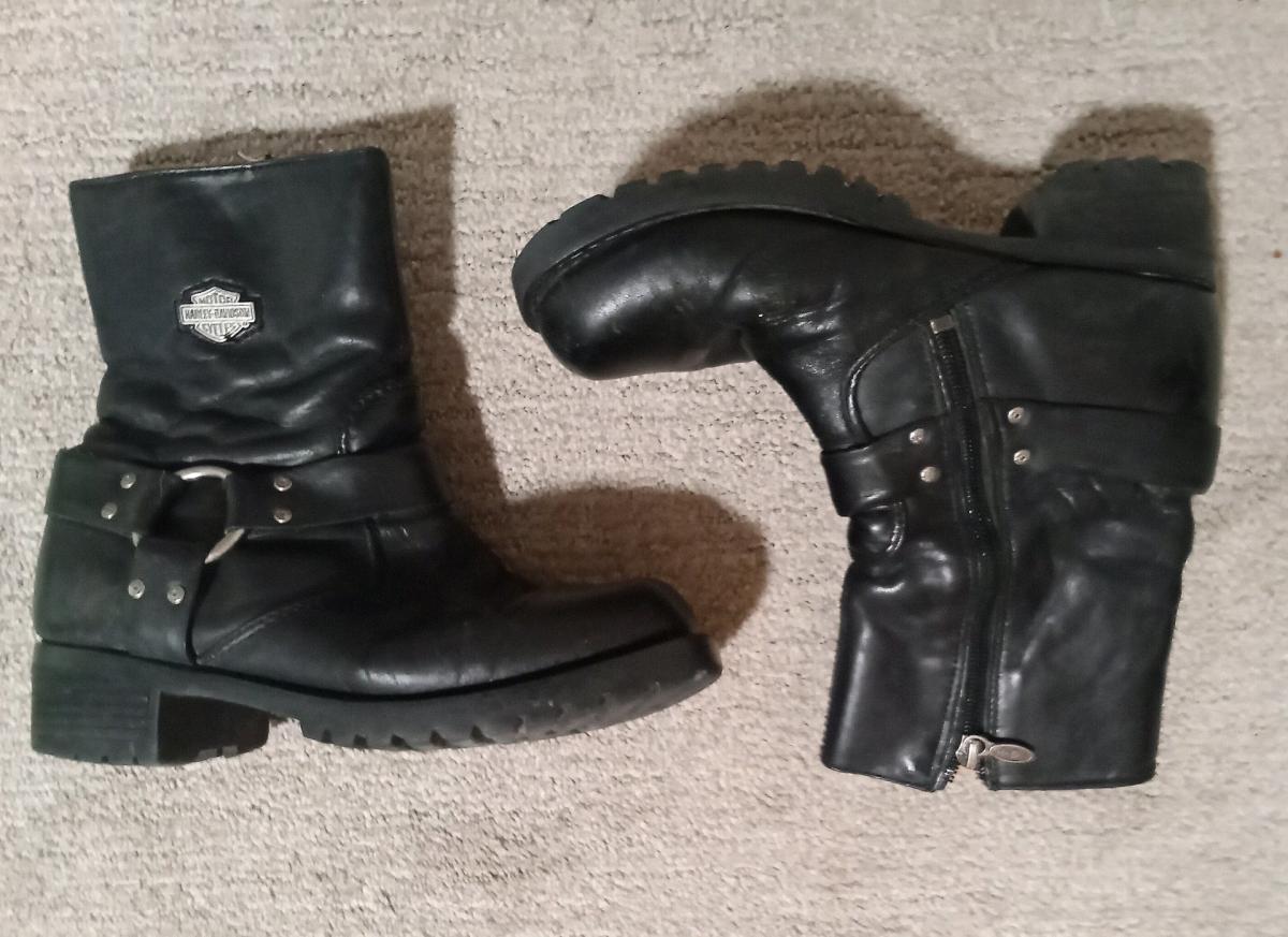 Womens 65 Y2K Used VTG Harley Davidson Moto Boots - Colorado Springs, Colorado - FleaMarketBay