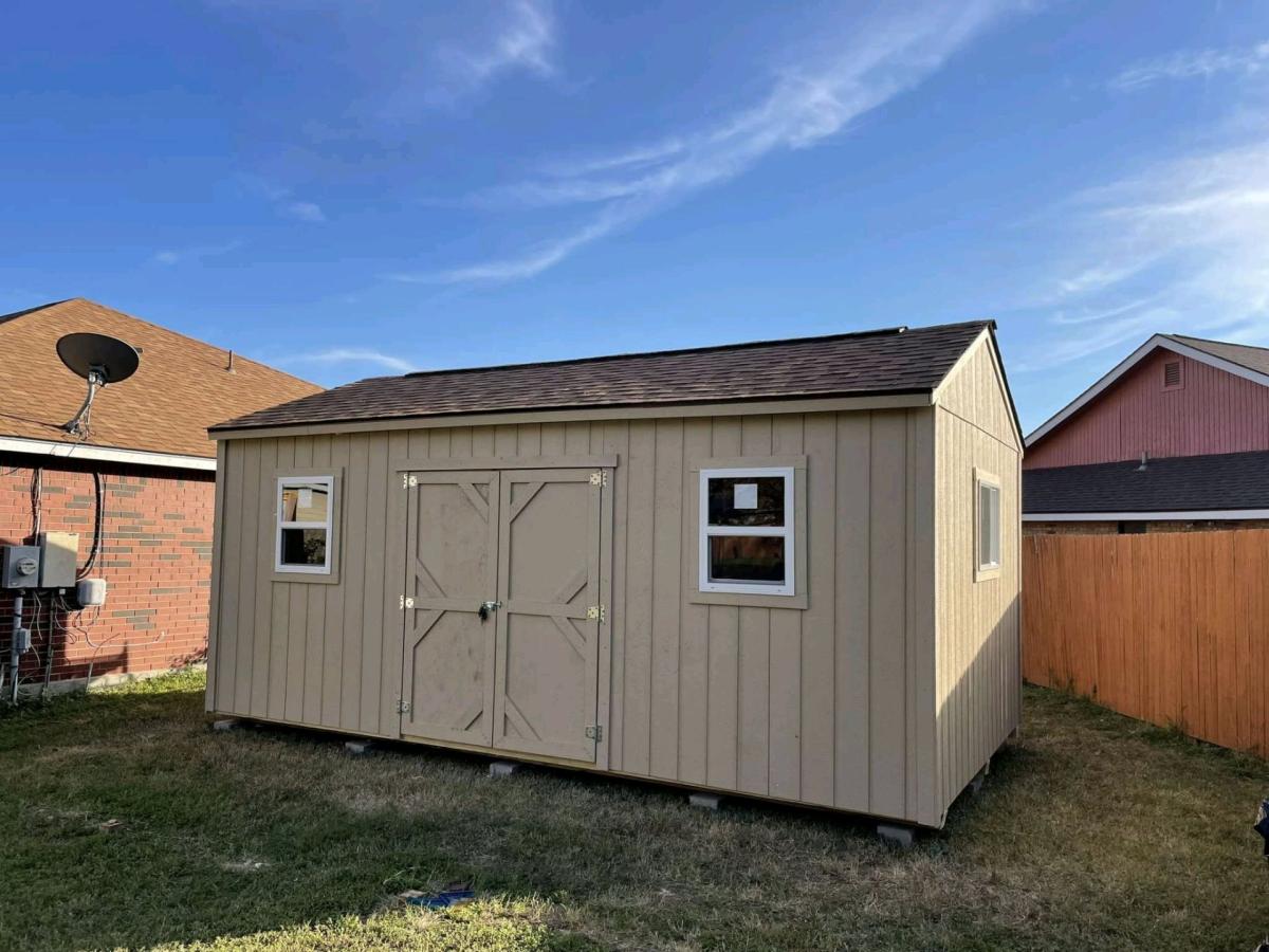 12x 20 GABLE INCLUDES 3 windows 1 double shed door - San Antonio, Texas - FleaMarketBay