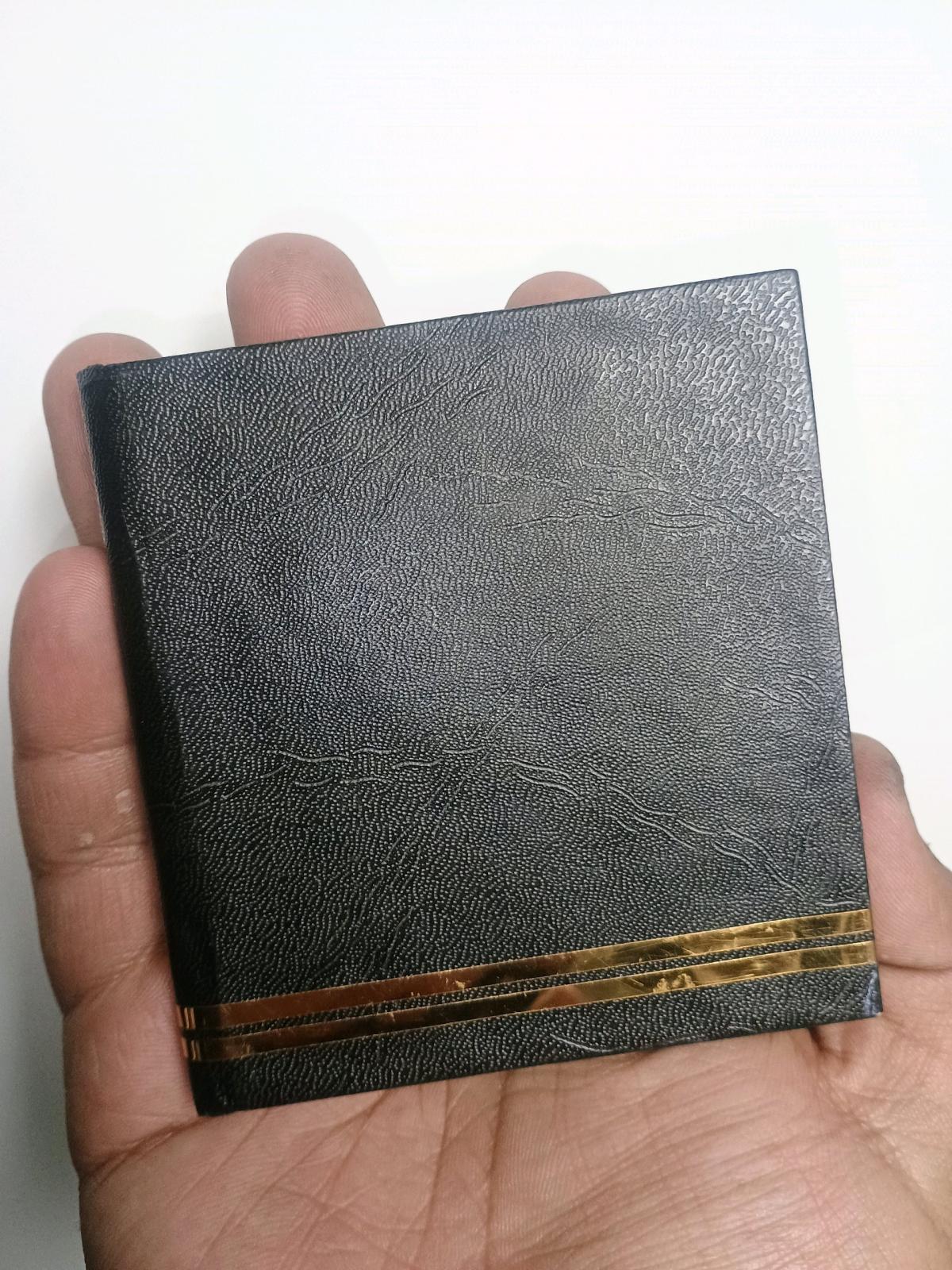 A 1970s Hippie Girl Fold Over Mirror Compact Faux Leather - Turlock, California - FleaMarketBay