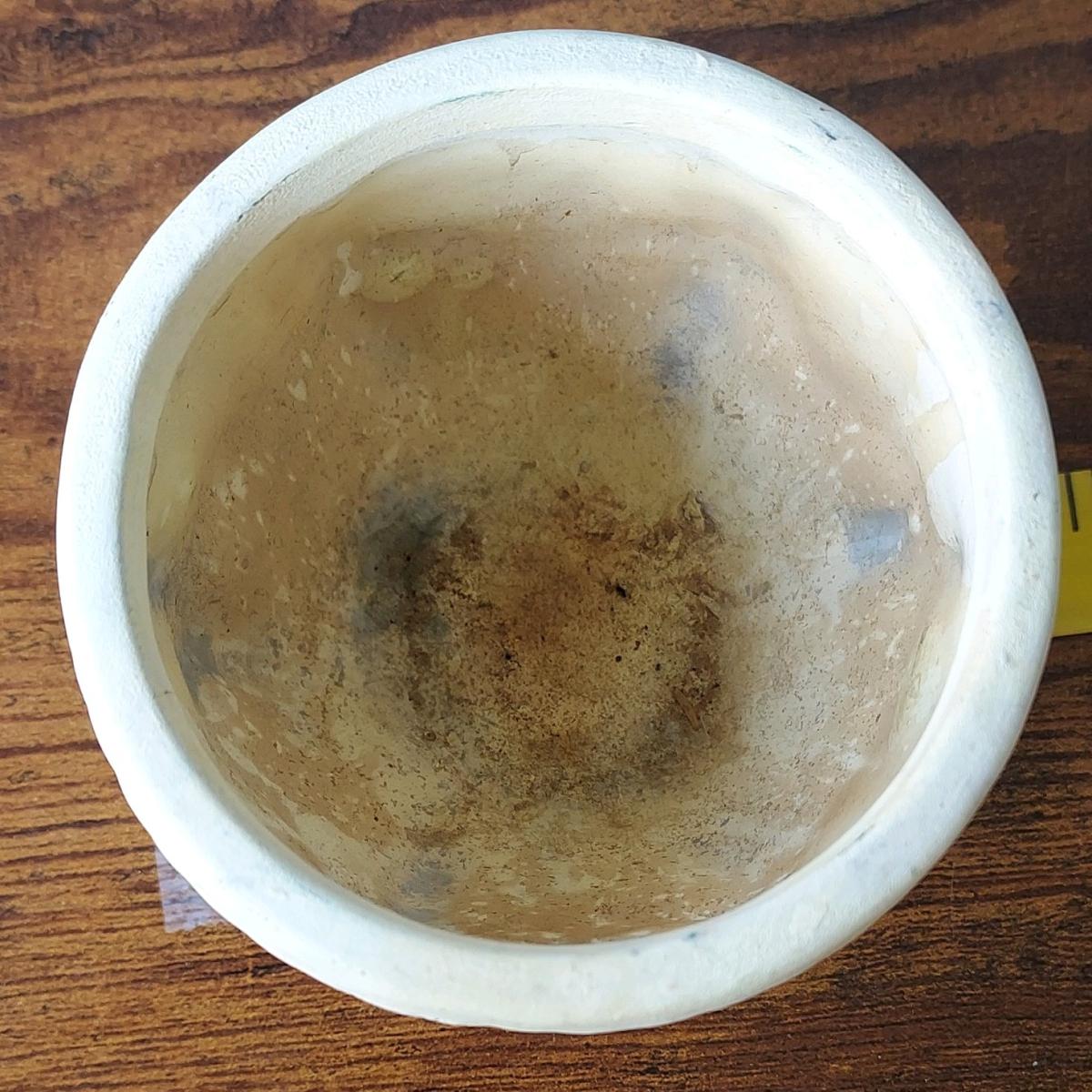 Beige Ceramic Round Planter Pot Pottery Made 21st Century De - Tucson, Arizona - FleaMarketBay