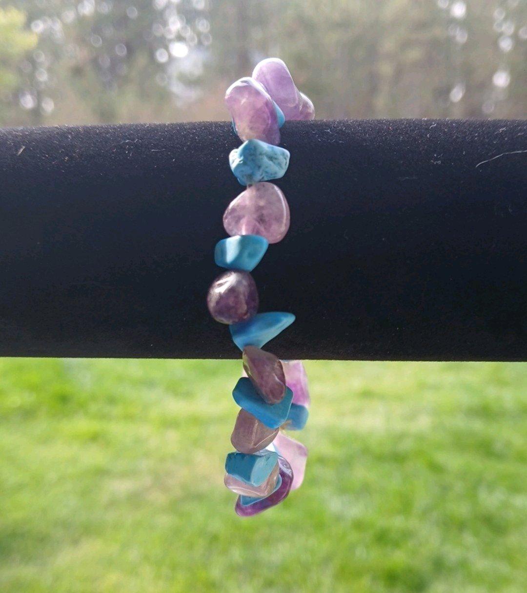 Blue Howlite Amythest Chipped Bracelet - Cheney, Washington - FleaMarketBay