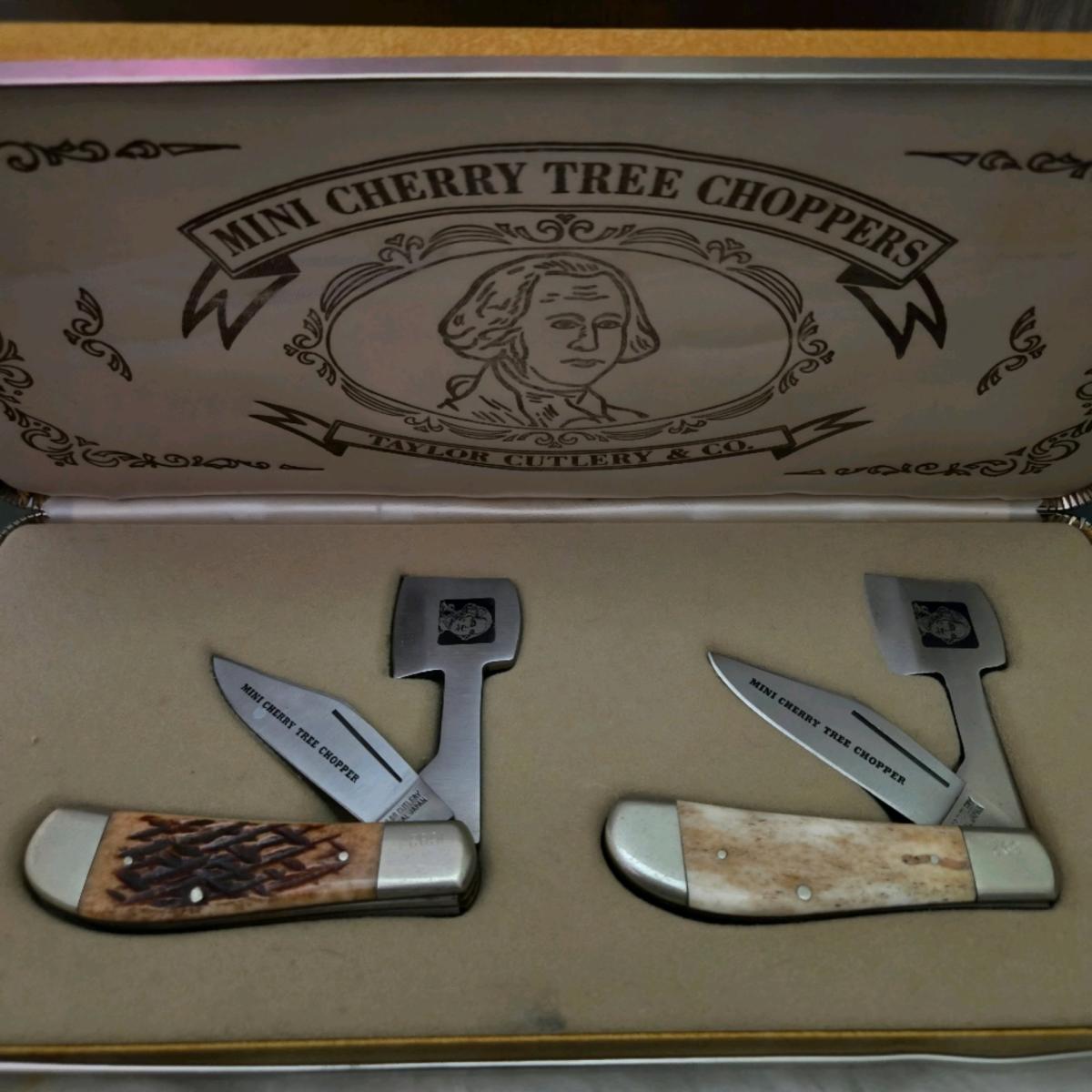 George washington Mini Cherry tree choppers knife set - Warren, Ohio