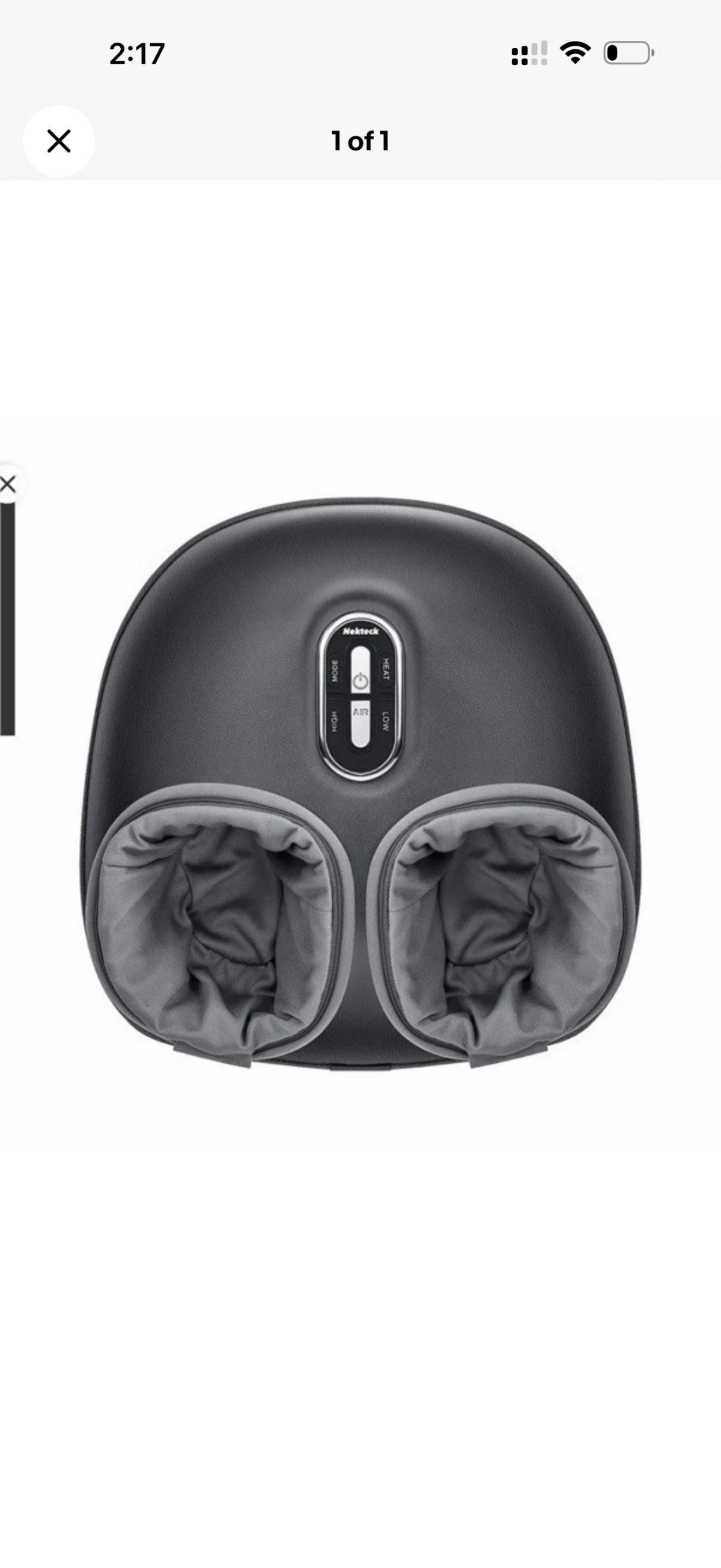 Nekteck Shiatsu Heated Foot Massager Machine Air Compression - Alicia, Arkansas - FleaMarketBay