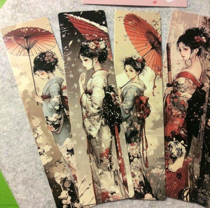 Handmade Japanese Geisha Bookmark Bundle Set of 5 - Monroeville, Alabama - FleaMarketBay